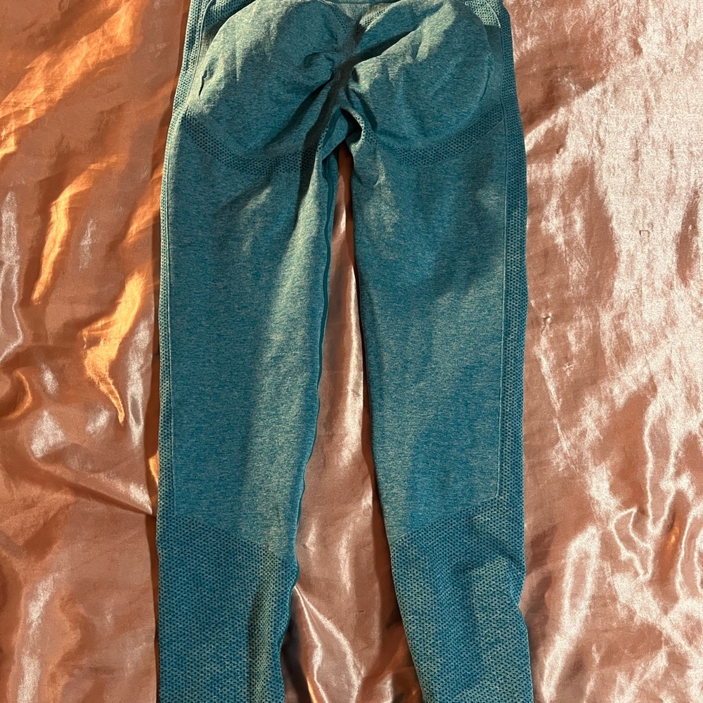 Blue Pchee Bum Scrunch Butt Leggings NWOT